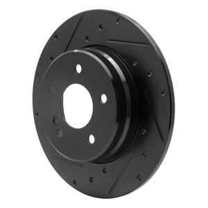 Mercedes-Benz C280 Brake Rotor (1) - Rear Left - R1 Concepts - Drilled & Slotted - Black - `94-`11